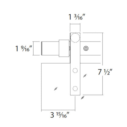 Sliding door hardware Runway, glass