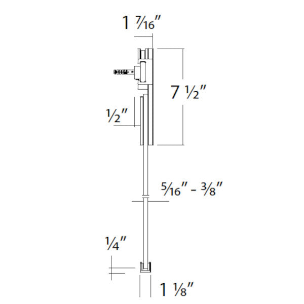Sliding door hardware Runway, glass