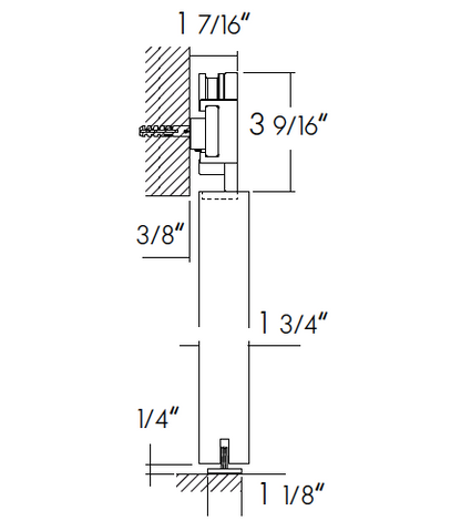 Sliding door hardware Runway, wood