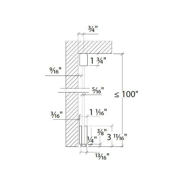 Base bottom roller system Silent Glam, glass