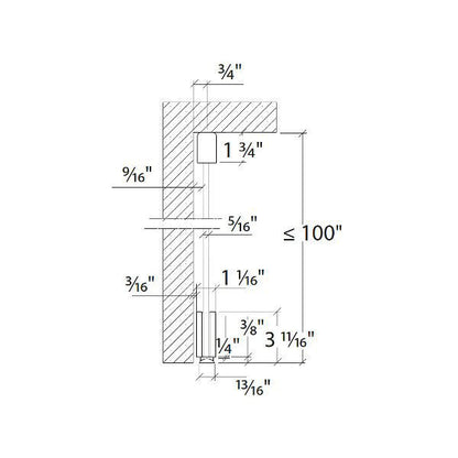 Base bottom roller system Silent Glam, glass
