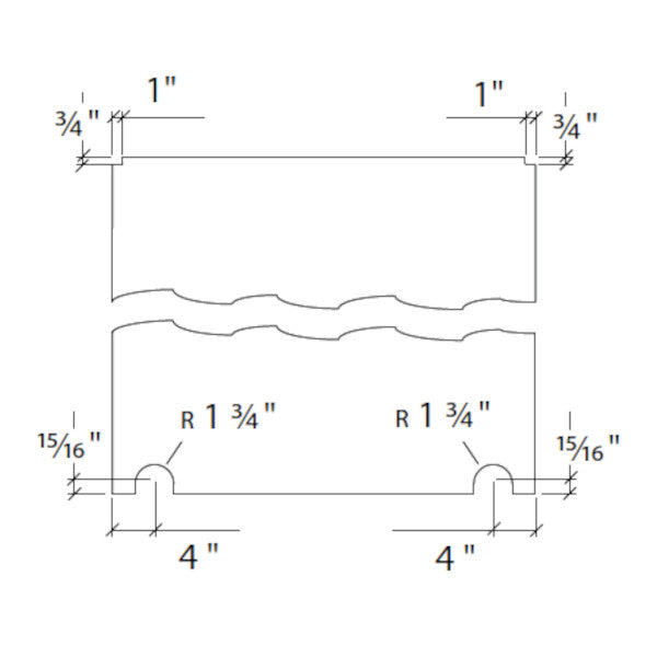 Base bottom roller system Silent Glam, glass