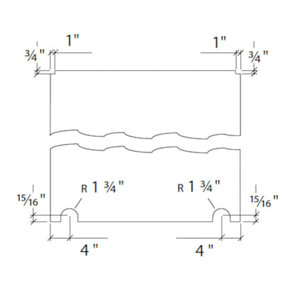 Base bottom roller system Silent Glam, glass