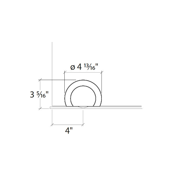 Base bottom roller system Silent Glam, glass