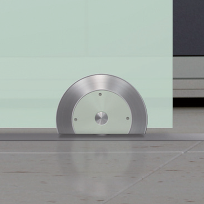 Base bottom roller Silent Glam installed on glass door