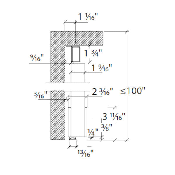 Base bottom roller system Silent Glam, wood