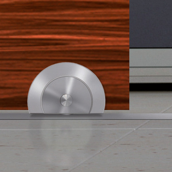 Base bottom roller Silent Glam installed on wooden door