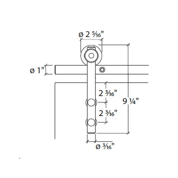 Sliding door hardware Unotec Home, wood