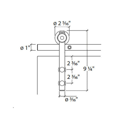Sliding door hardware Unotec Home, wood