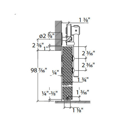 Sliding door hardware Unotec Home, wood